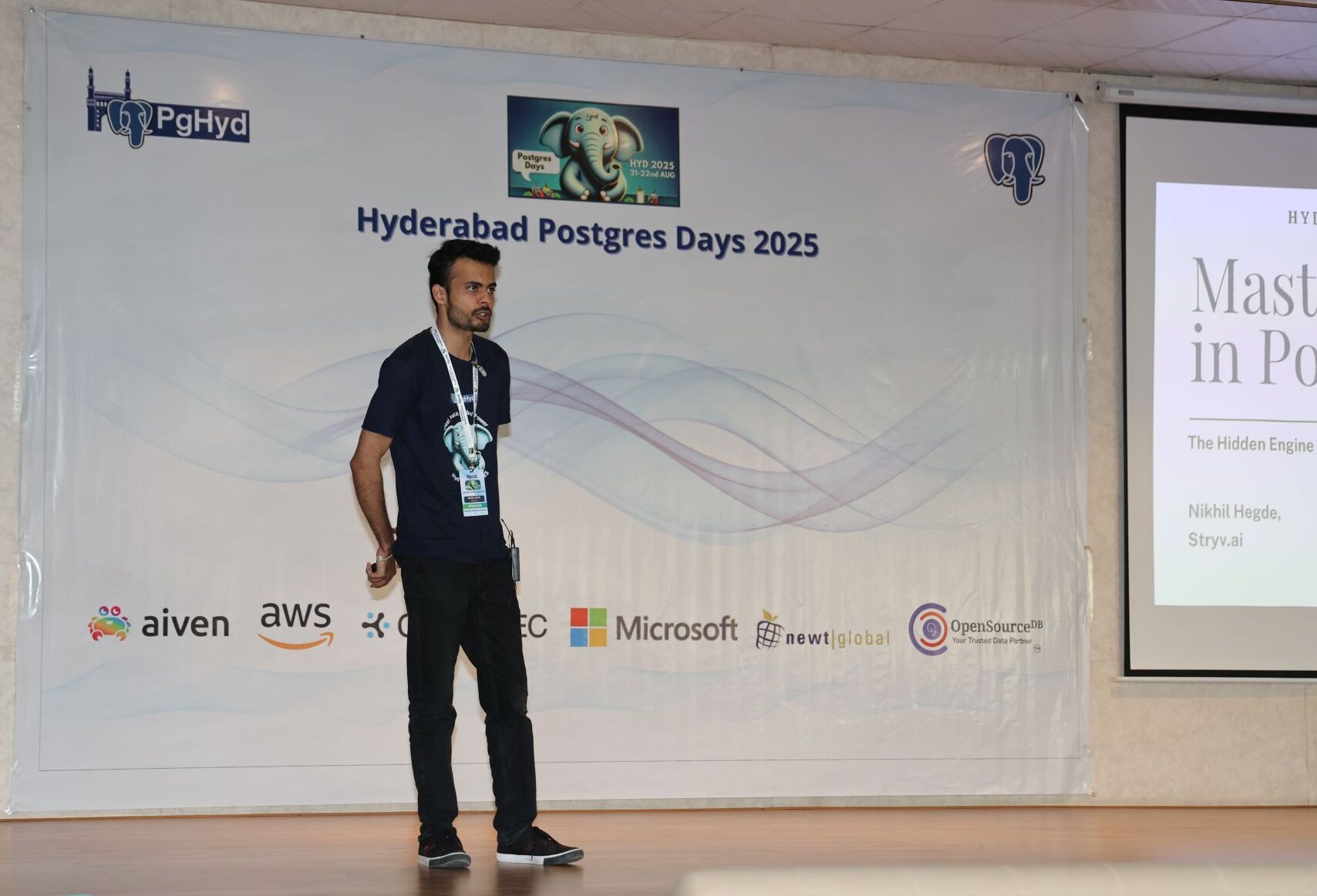 Engaged audience during PostgreSQL technical session